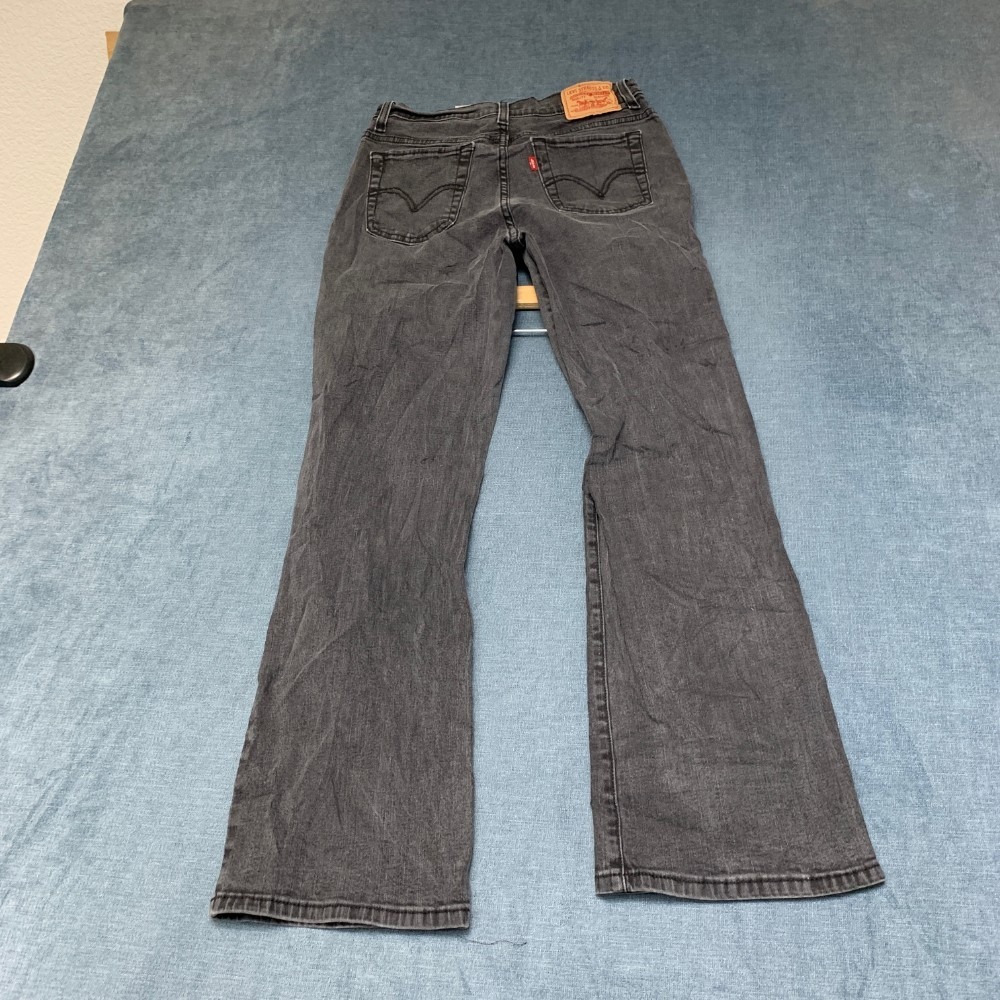Levi's 512 Perfectly Slimming Boot Cut Jeans Womens 10S Black Denim Dark Wash